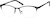 Angle view of Rectangle Glasses 3211221 in Black thumbnail