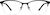 Front view of Rectangle Glasses 3211221 in Black thumbnail