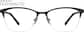 Front view of Rectangle Glasses 3211221 in Black thumbnail