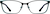 Front view of Rectangle Glasses 3211421 in Black thumbnail