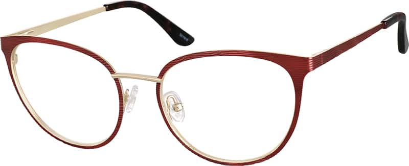Angle view of Cat-Eye Glasses 3211618 in Red