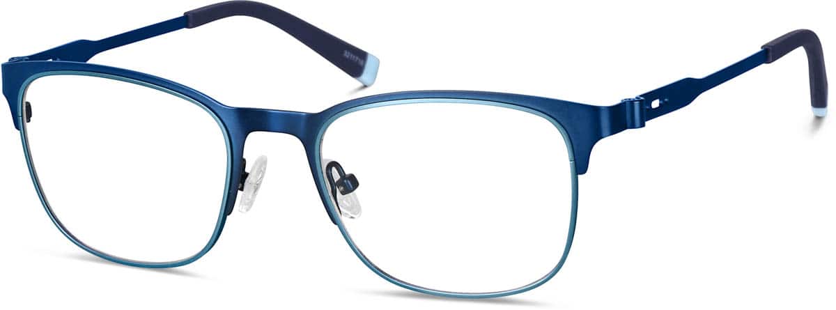 Angle view of Kids' Browline Glasses 3211716 in Navy