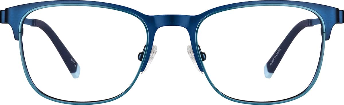 Front view of Kids' Browline Glasses 3211716 in Navy