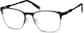 Angle view of Kids' Browline Glasses 3211721 in Black/Silver thumbnail