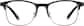 Front view of Kids' Browline Glasses 3211721 in Black/Silver thumbnail