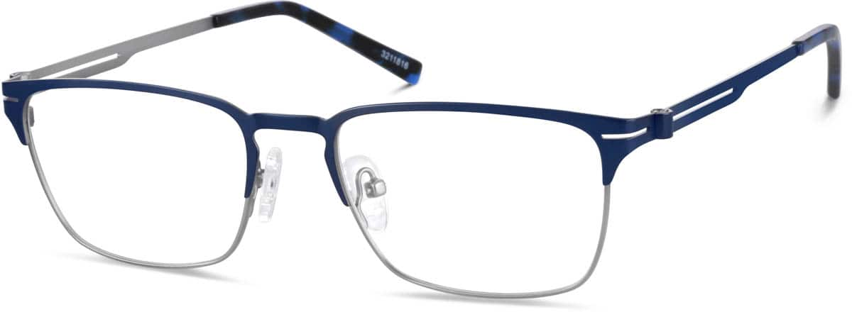 Angle view of Browline Glasses 3211816 in Navy