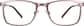 Front view of Rectangle Glasses 3211919 in Pink thumbnail