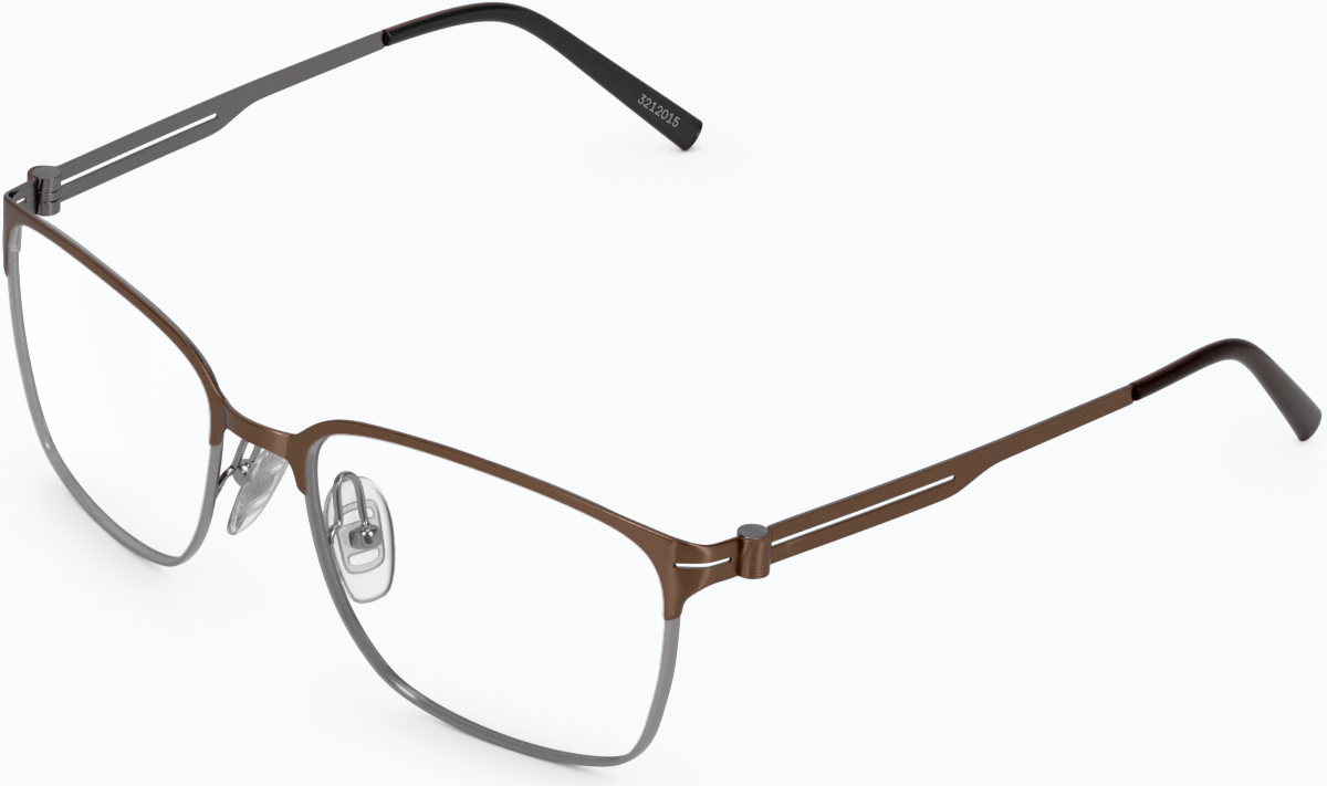 Angle view of Browline Glasses 3212015 in Copper thumbnail