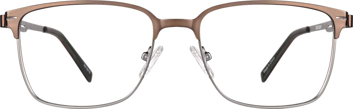 Front view of Browline Glasses 3212015 in Copper