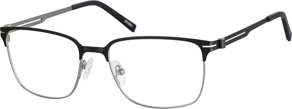 Angle view of Browline Glasses 3212021 in Black