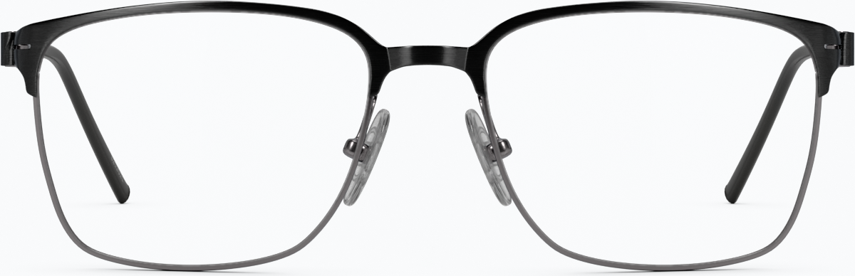 Front view of Browline Glasses 3212021 in Black thumbnail