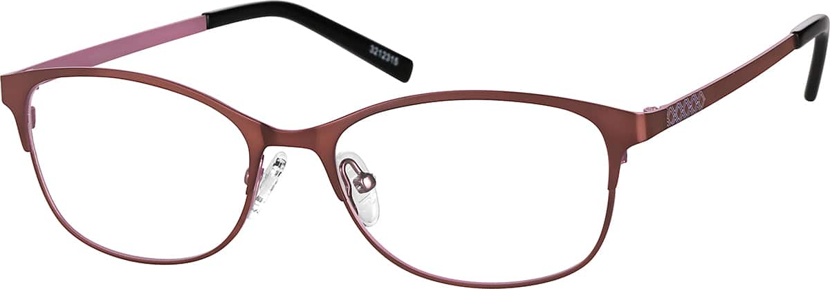 Angle view of Oval Glasses 3212315 in Copper