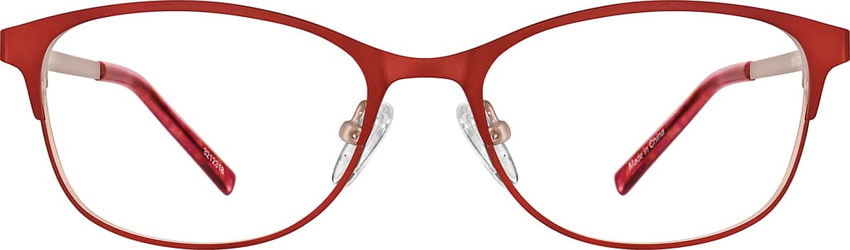 Front view of Oval Glasses 3212318 in Red