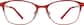 Front view of Browline Glasses 3212318 in Red thumbnail