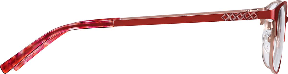 Side view of Oval Glasses 3212318 in Red