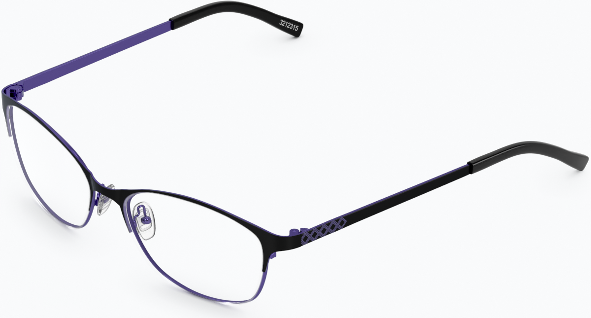 Angle view of Browline Glasses 3212321 in Black thumbnail