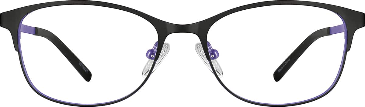 Front view of Oval Glasses 3212321 in Black