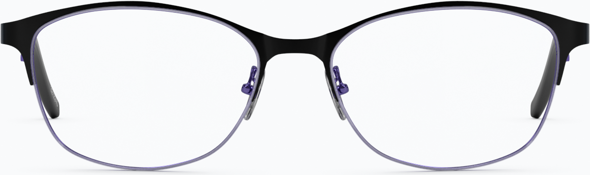 Front view of Browline Glasses 3212321 in Black thumbnail