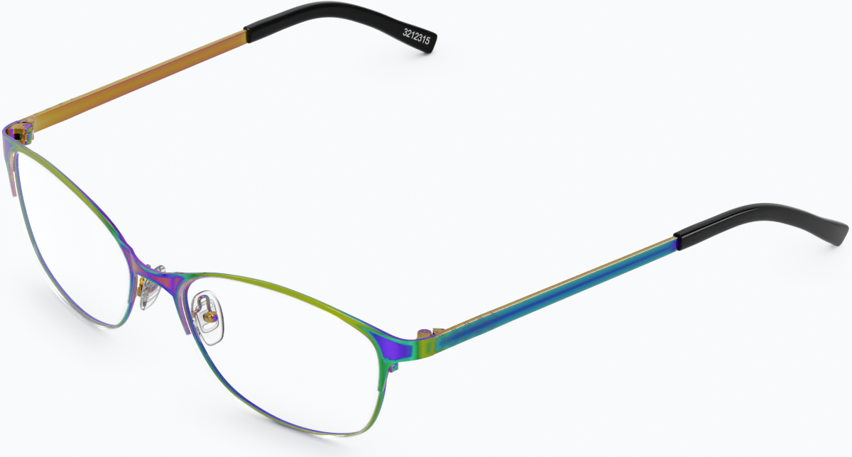 Angle view of Browline Glasses 3212329 in Multicolor thumbnail