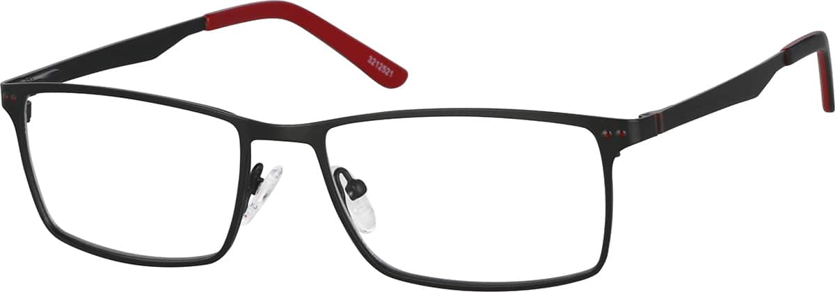 Angle view of Rectangle Glasses 3212521 in Black