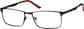 Angle view of Rectangle Glasses 3212521 in Black thumbnail