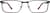 Front view of Rectangle Glasses 3212521 in Black thumbnail