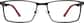 Front view of Rectangle Glasses 3212521 in Black thumbnail