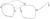 Angle view of Square Glasses 3212611 in Silver thumbnail