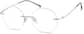 Angle view of Customizable Rimless Glasses 3212711 in Silver thumbnail