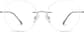 Front view of Customizable Rimless Glasses 3212711 in Silver thumbnail
