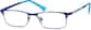 Angle view of Kids’ Rectangle Glasses 3212916 in Navy thumbnail