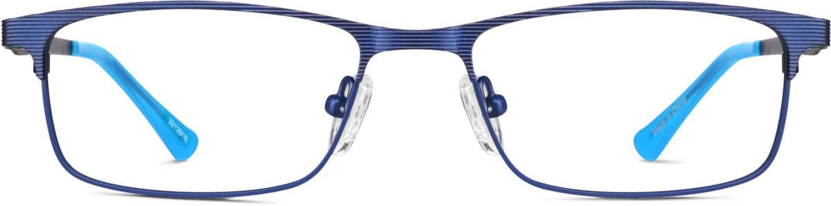 Front view of Kids’ Rectangle Glasses 3212916 in Navy