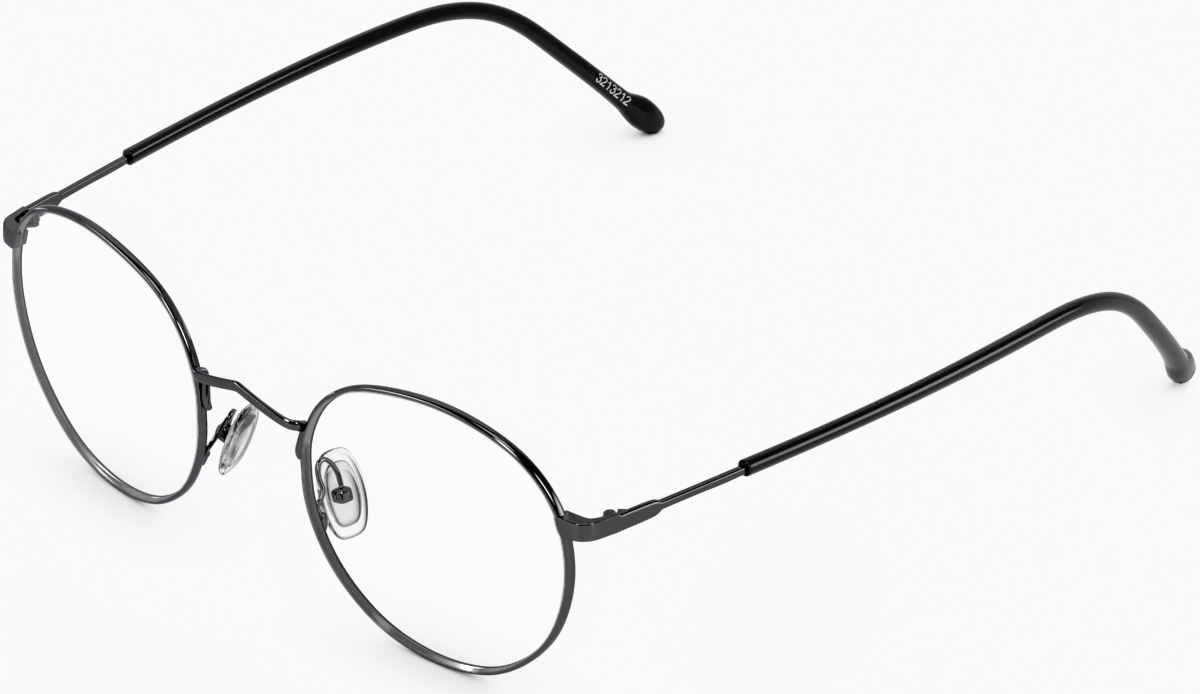 Angle view of Round Glasses 3213212 in Gray thumbnail