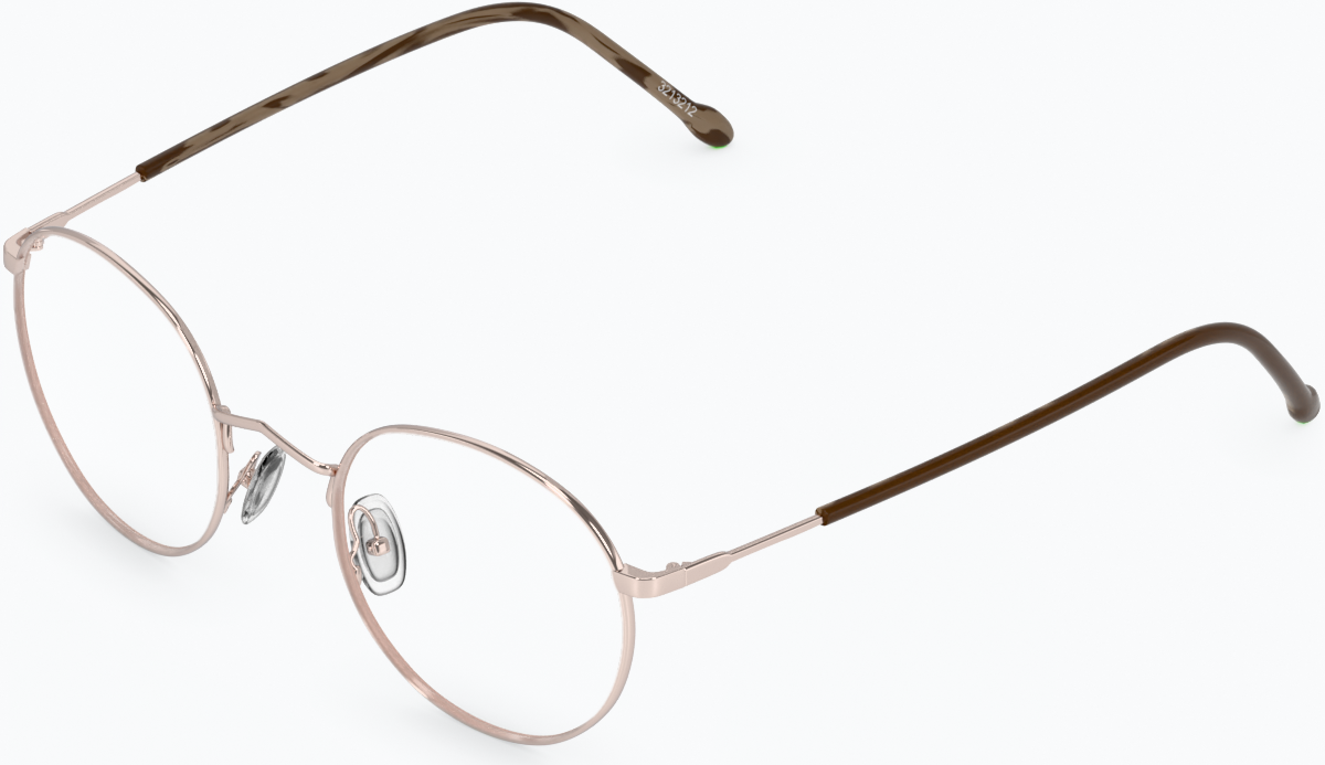 Angle view of Round Glasses 3213214 in Gold thumbnail