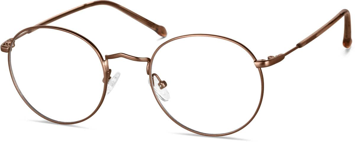 Angle view of Round Glasses 3213215 in Brown