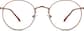 Front view of Round Glasses 3213215 in Brown thumbnail