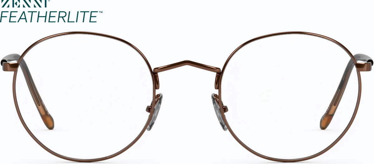 Front view of Round Glasses 3213215 in Brown thumbnail