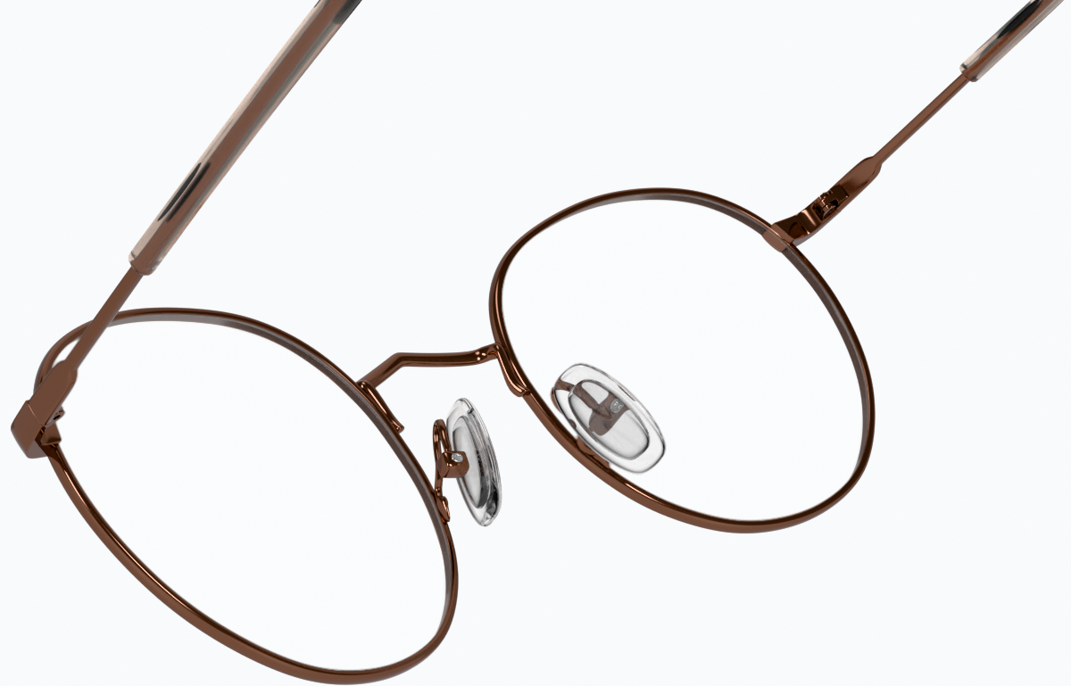 See-through view of Round Glasses 3213215 in Brown thumbnail