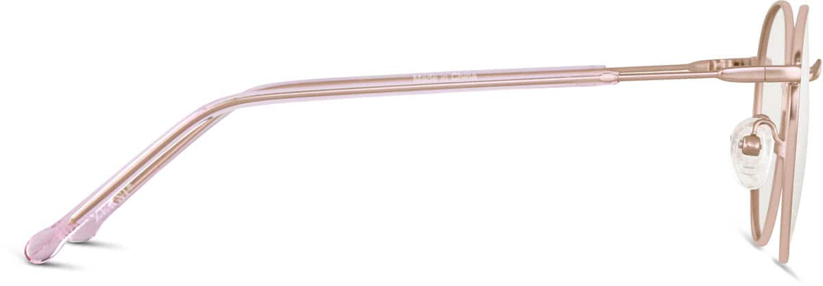 Side view of Round Glasses 3213219 in Rose Gold