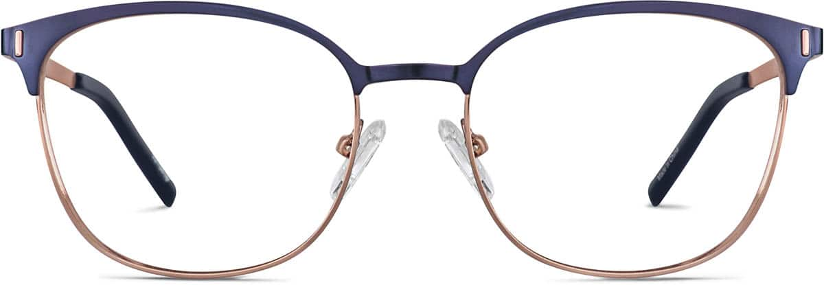 Front view of Browline Glasses 3213416 in Navy