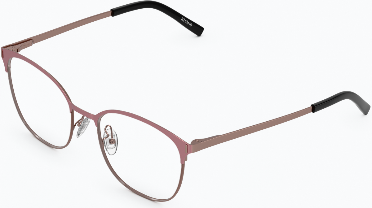 Angle view of Browline Glasses 3213419 in Pink thumbnail