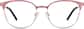 Front view of Browline Glasses 3213419 in Pink thumbnail
