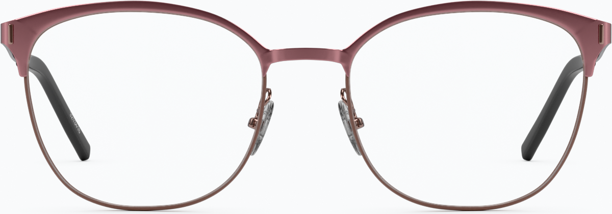Front view of Browline Glasses 3213419 in Pink thumbnail