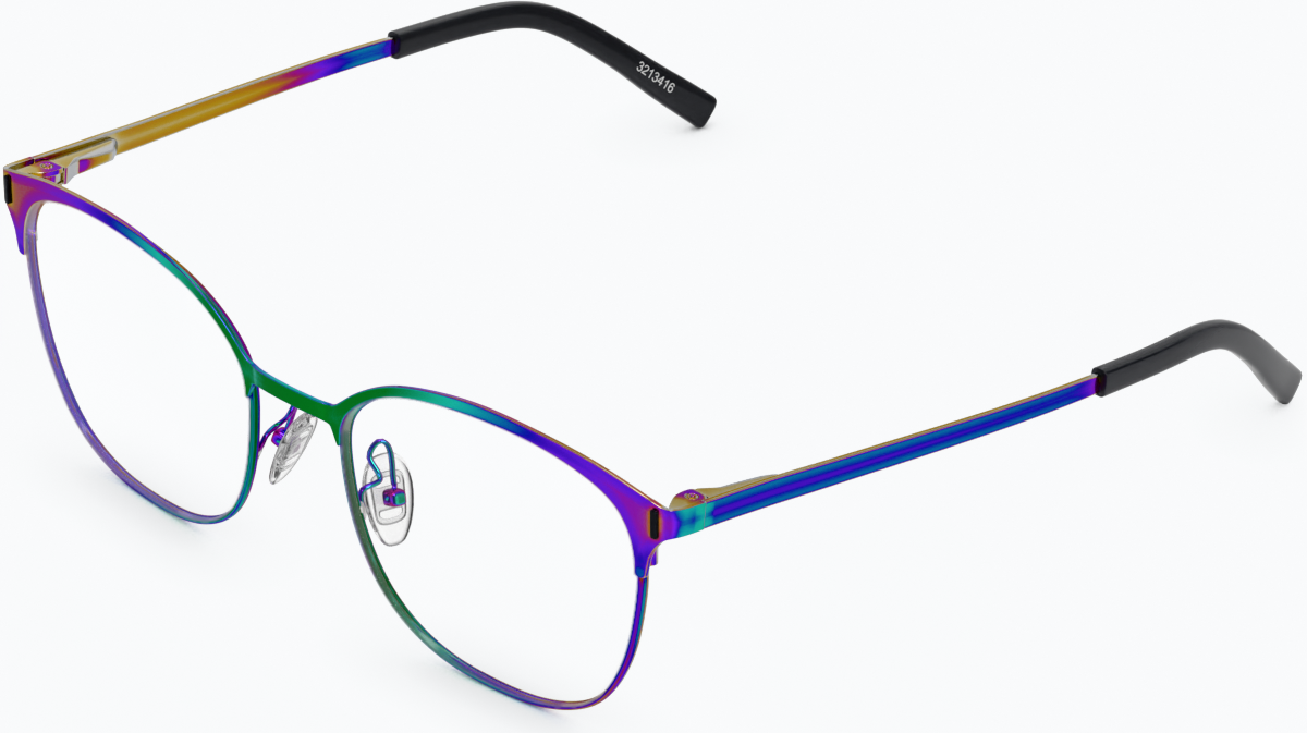 Angle view of Browline Glasses 3213429 in Multicolor thumbnail