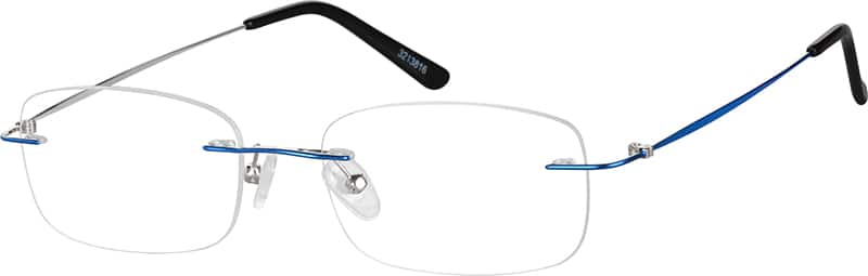 Angle view of Rimless Glasses 3213816 in Blue