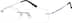 Rimless Glasses 3213816 in Blue