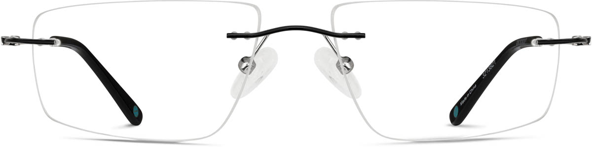 Black Customizable Rimless Glasses