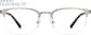 Front view of Browline Glasses 3213911 in Silver thumbnail