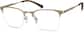 Angle view of Browline Glasses 3213914 in Gold thumbnail