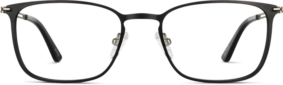 Front view of Rectangle Glasses 3214421 in Black